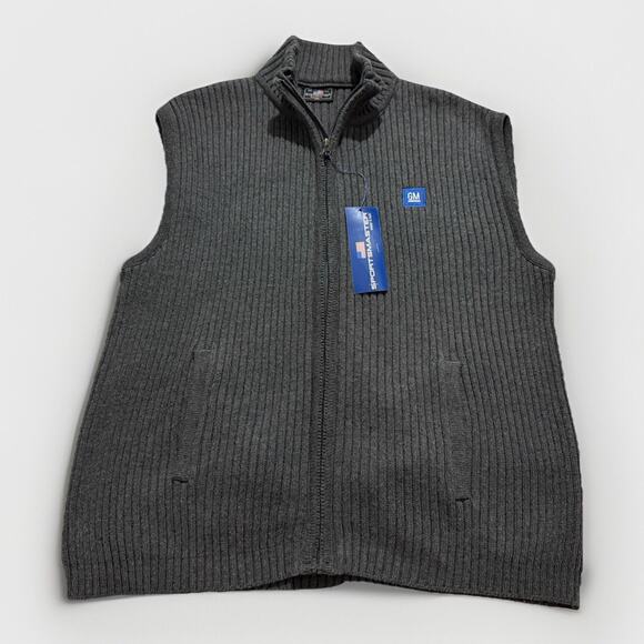 NWT GM Logo Sportsmaster Knitted Vest Size 2XL Made In USA 100% Cotton - Picture 1 of 8